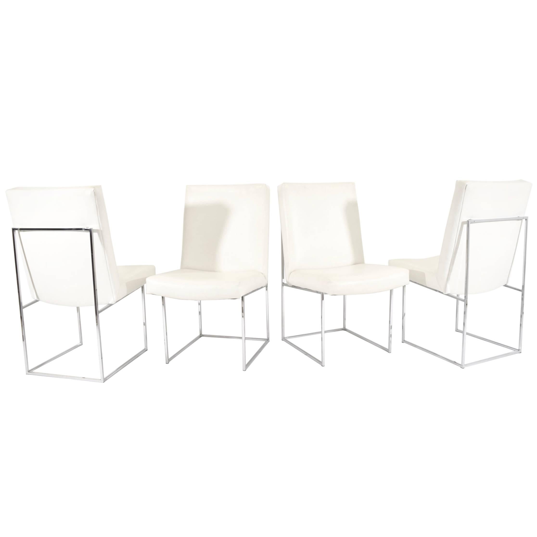 Set of Four 'or Eight' Milo Baughman for Thayer Coggin "1187" Dining Chairs