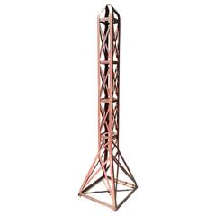 Used Rare Large French Early Modern Iron Sculpture / Eiffel Tower Obelisk, 1920
