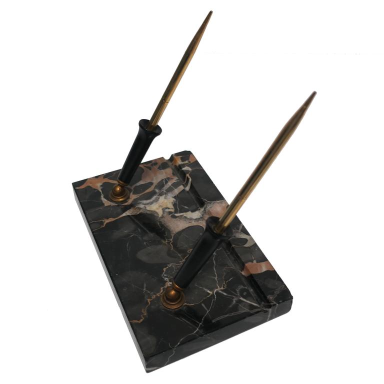Art Deco Black Marble Desk Pen Holder For At 1stdibs Art Deco Black Marble Desk Pen Holder For