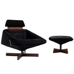 Percifal Lafer Swivel Lounge Chair with Ottoman