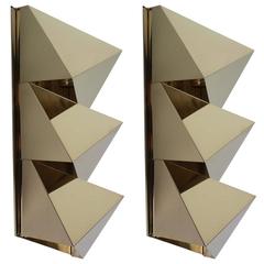 Brass Geometric Sconces 5