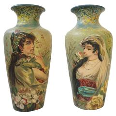 Pair of Painted Vases
