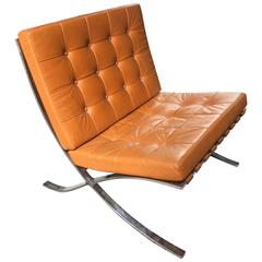 butterscotch leather chair Butterscotch Leather Knoll Barcelona Chair