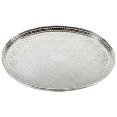 Vintage English Oval Decorative Tray