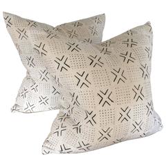 Pair of 19th Century African Mudcloth Pillows