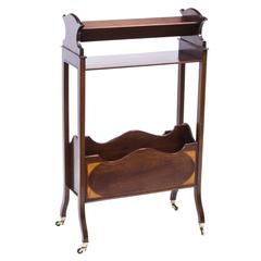 Antique Edwardian Inlaid Mahogany Bookstand, circa 1900 3