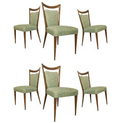 Six Exceptional Italian Dining Chairs by Melchiorre Bega