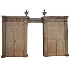 18th Century Italian Wood Archive Boiserie finely Engraved, four doors 4