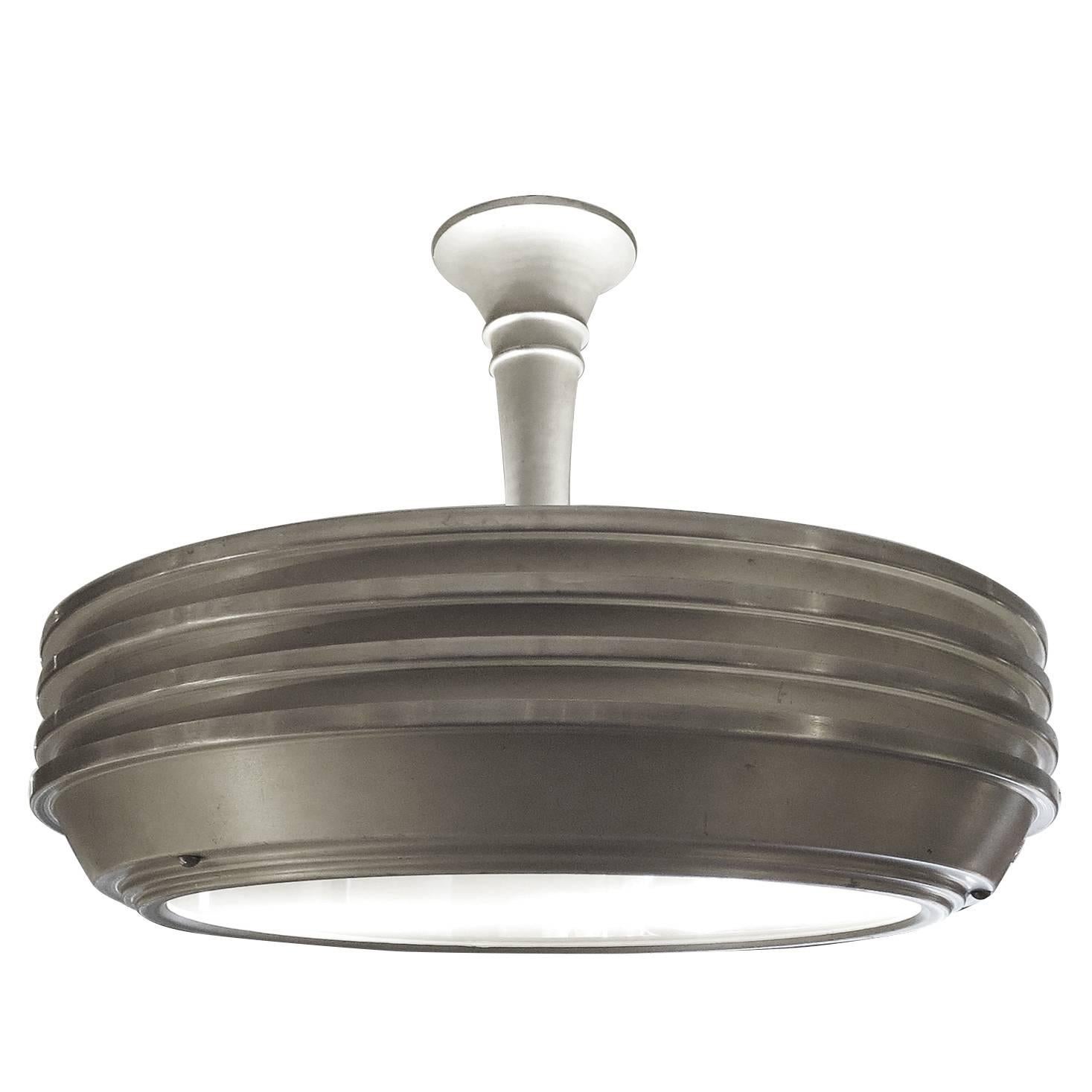 1930s Machine Age Art Deco Hanging Lamp