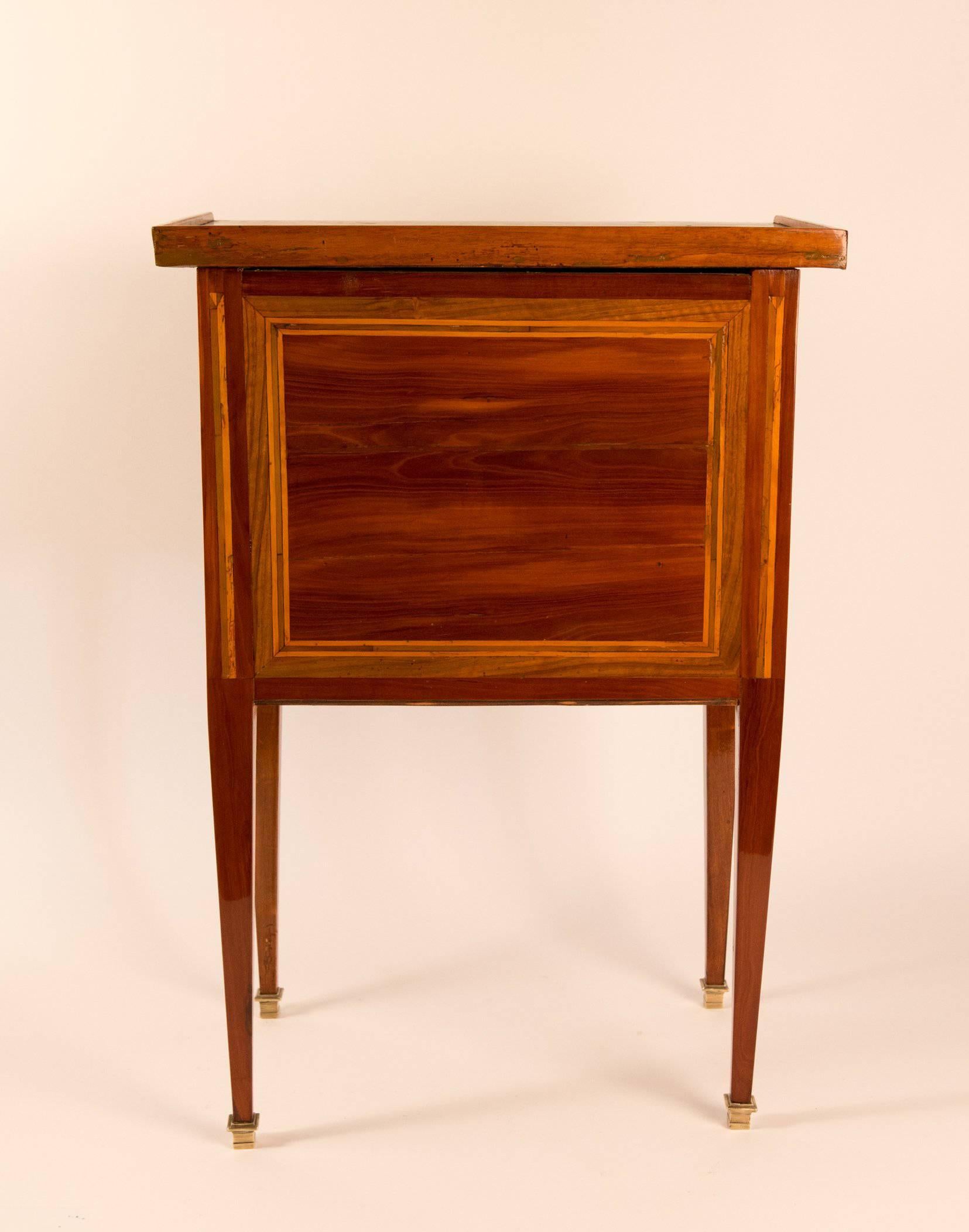 French Small Louis XVI Period Commode or Side Table with Marble Top, circa 1780 2