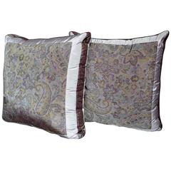 Pair of Amethyst Silk Taffeta Pillows 11