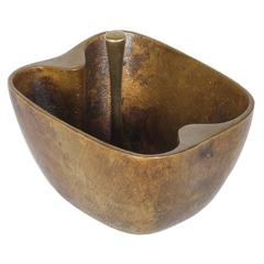 Fine and Heavy Hagenauer Brass Ashtray, Vienna, 1950s 8