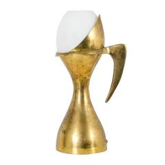 Max Ingrand Lamp, Lacquered Metal and Gilded Brass, Production Fontana Arte 8