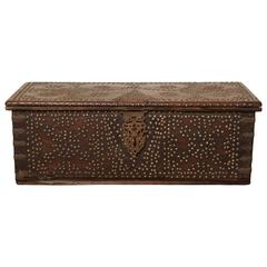 19th Century Raj Studded Hardwood Chest 7