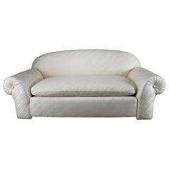 Vintage Donghia Sofa in Original White Vice Versa Fabric 2