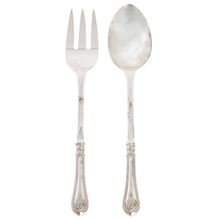 Silver Plate Serving Set For Sale at 1stDibs