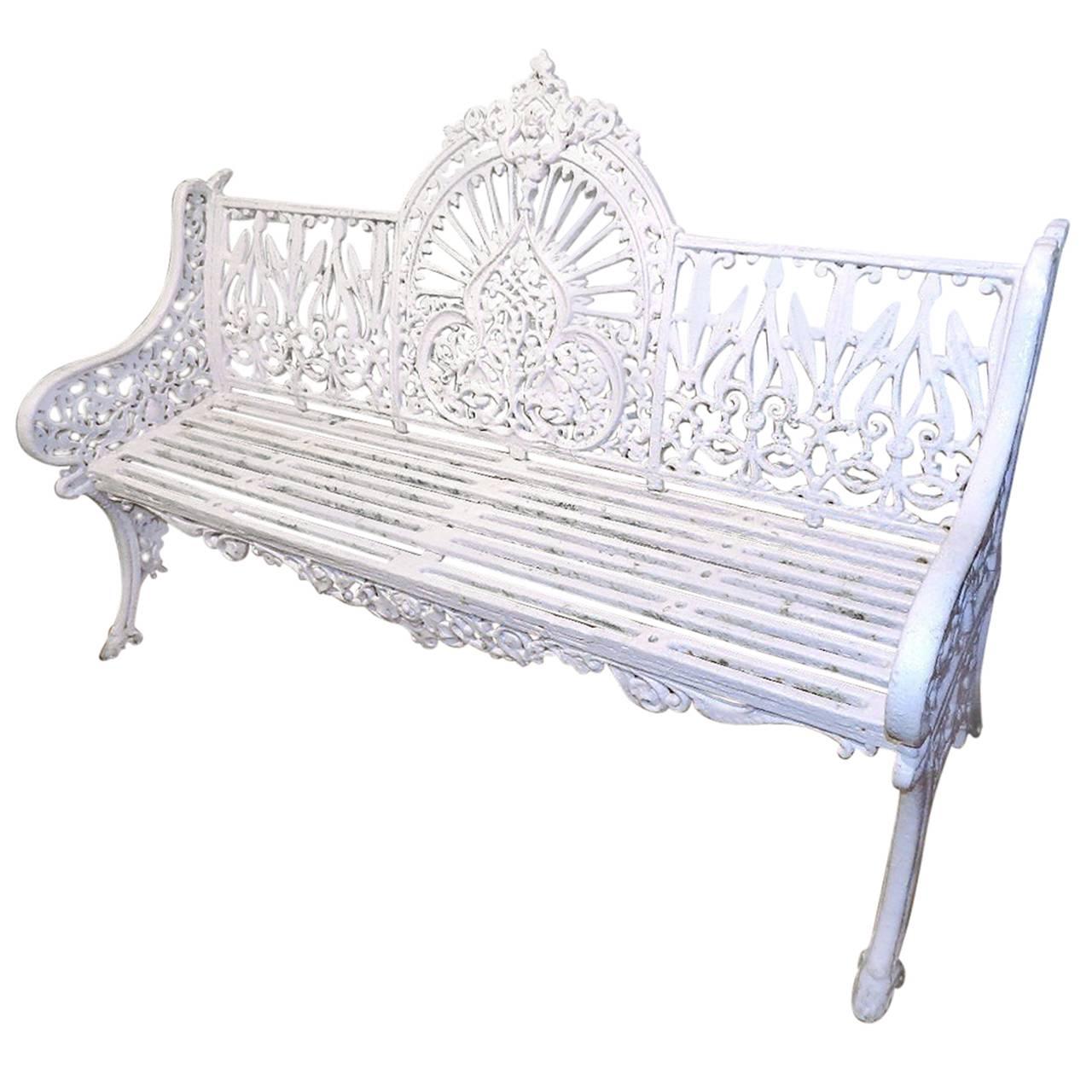 Coalbrookdale Cast Iron Bench For Sale