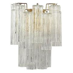 Italian Murano Tronchi Glass Sconces by Venini 12