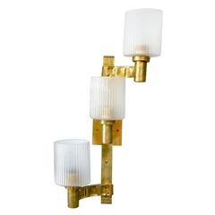 Italian Murano Ribbed Glass Sconces 11