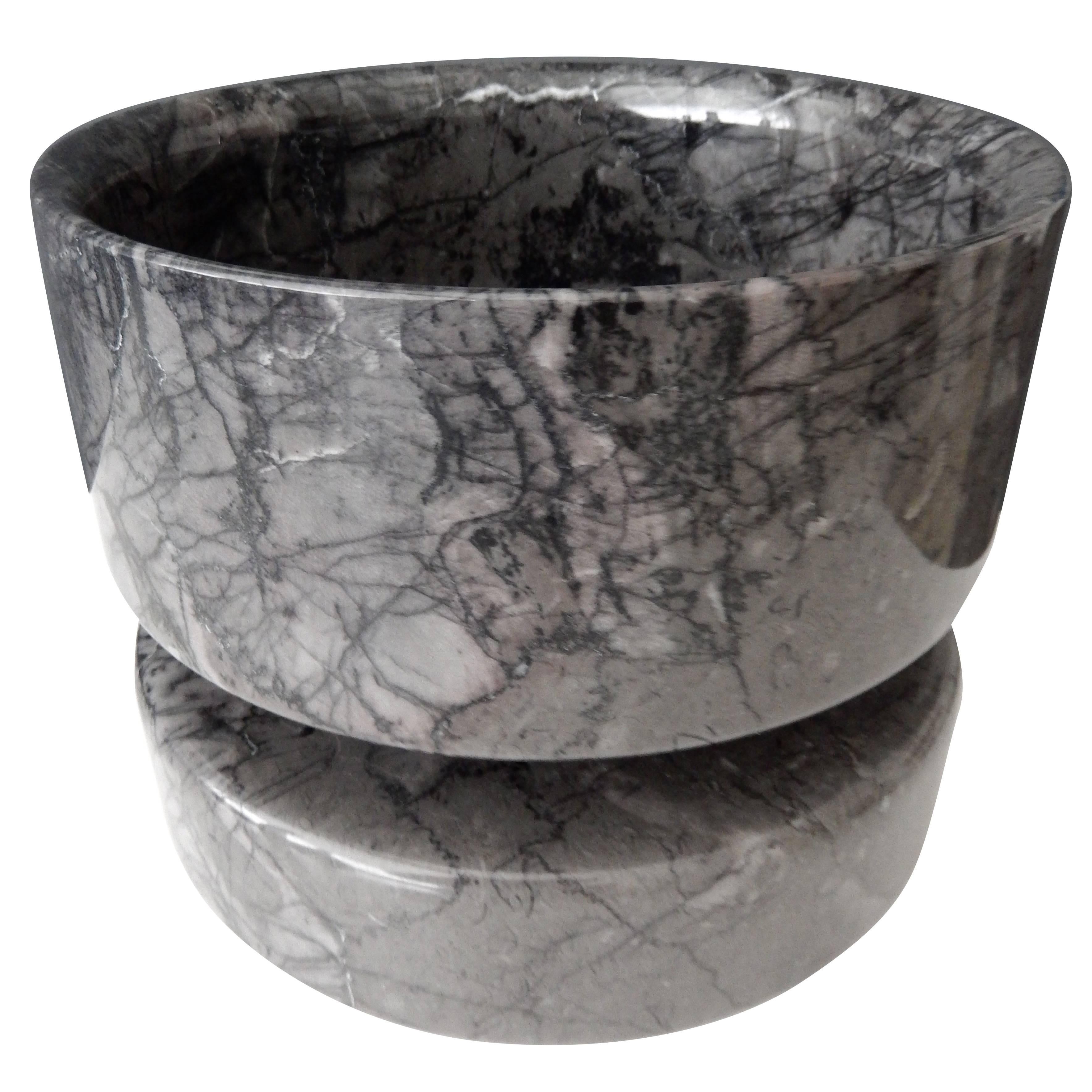 1960s Angelo Mangiarotti Carrara Marble Centerpiece Bowl for Knoll