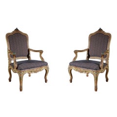 Set of Two, Antique Venetian Armchairs Set of Two, Antique Venetian Armchairs