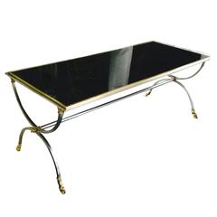  Glass Top Coffee Table by Maison Jansen 