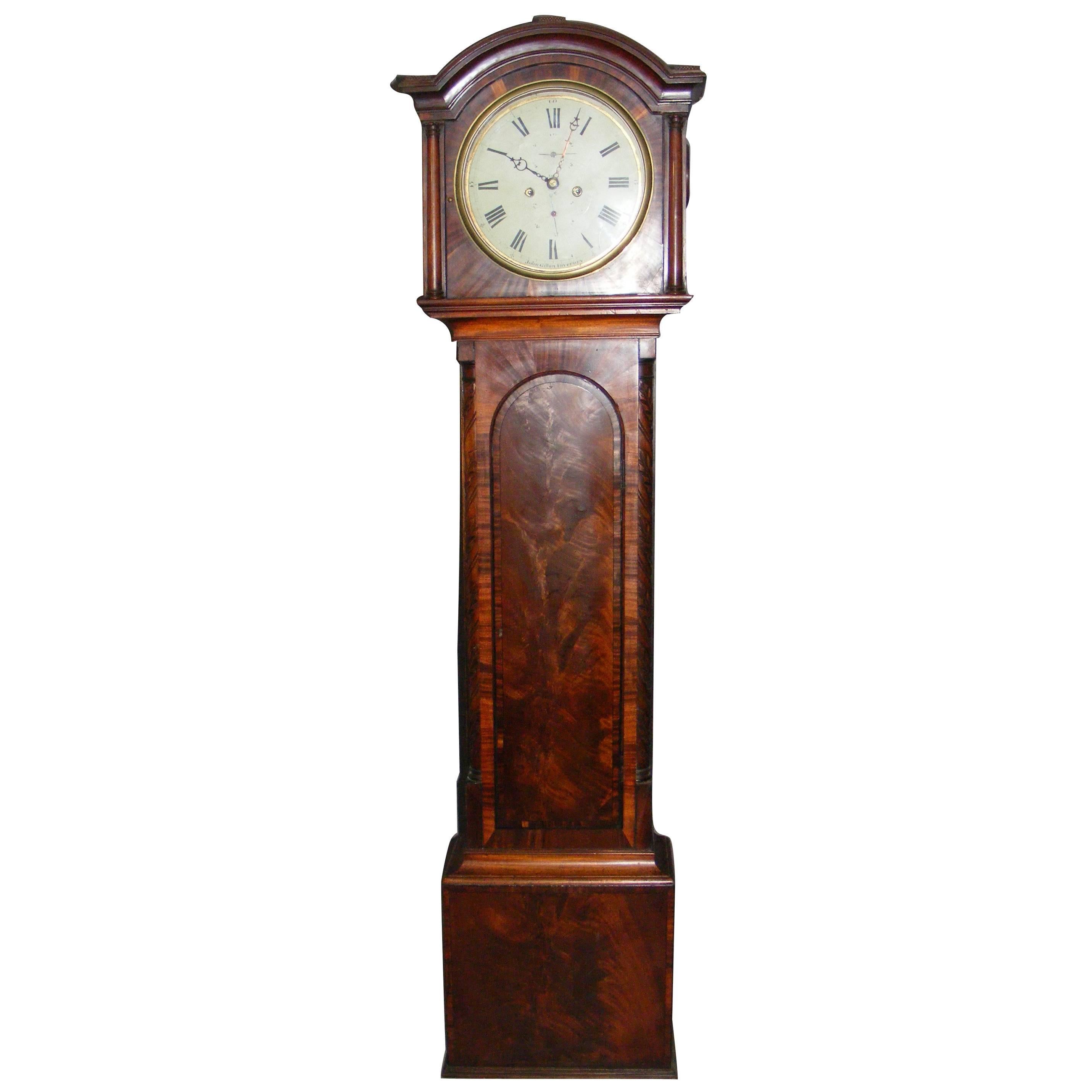 19th Century Grandfather Clock in Mahogany by an Exceptionally Fine Maker For Sale