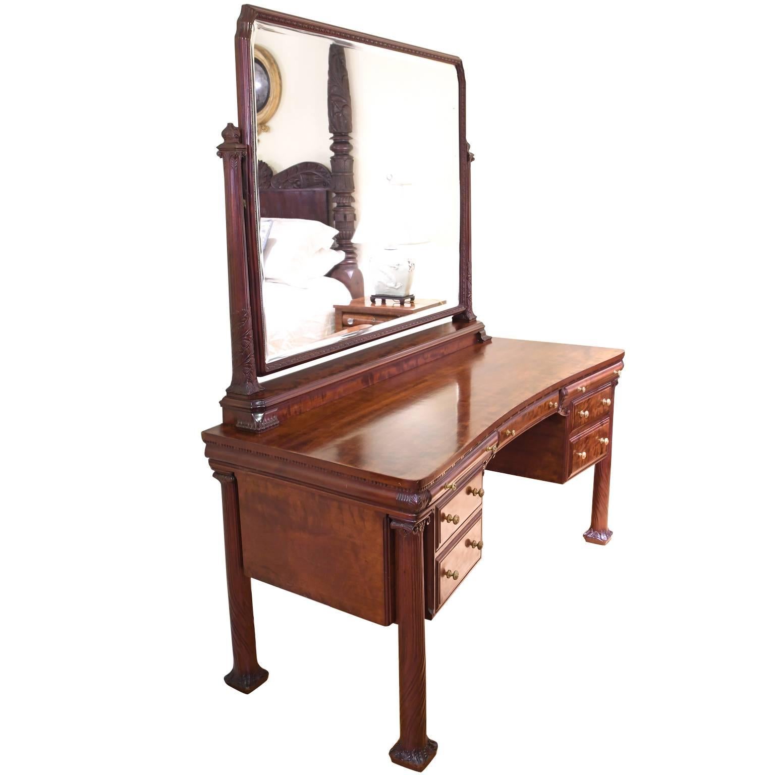 New York City Mahogany Belle Époque Vanity or Dressing Table, circa 1890