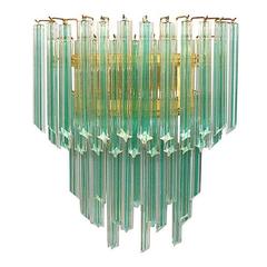 Italian Murano Glass Crystals Sconces by Venini 6