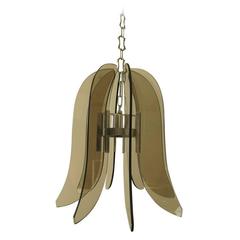 Italian Bevelled Glass Pendant in the Style of Fontana Arte 2