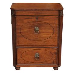 English Mahogany Cellarette from the Mid 19th Century with Lined Interior English Mahogany Cellarette from the Mid 19th Century with Lined Interior