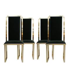 Set of four Italian Chairs designed by Michel Mangematin