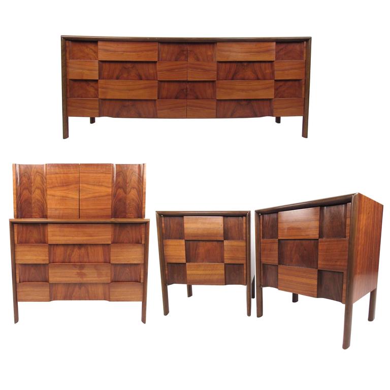Mid Century Modern Bedroom Set mid-century modern "checkerboard" bedroom setedmond spence for Mid Century Modern Bedroom Set mid-century modern "checkerboard" bedroom setedmond spence for