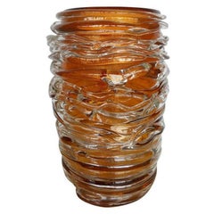 Amber Vase by Pino Signoretto