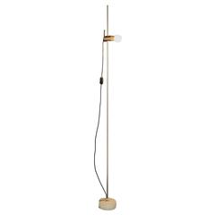 Floor Lamp by Tito Agnoli for O-Luce Travertine Metal Vintage, Italy, 1960s-70s