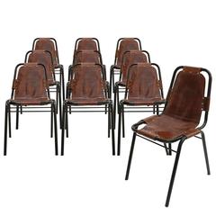 Set of ten Chairs Mod. "Les Arcs" 9