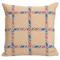 Retro YSL Silk Scarf with Irish Linen Cushion Pillow