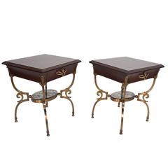 Pair of Side Tables Nightstands Attributed to Arturo Pani 9