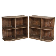Pair of Deco Cerused Oak Shelves, End Side Tables, France, 1930-1950 9