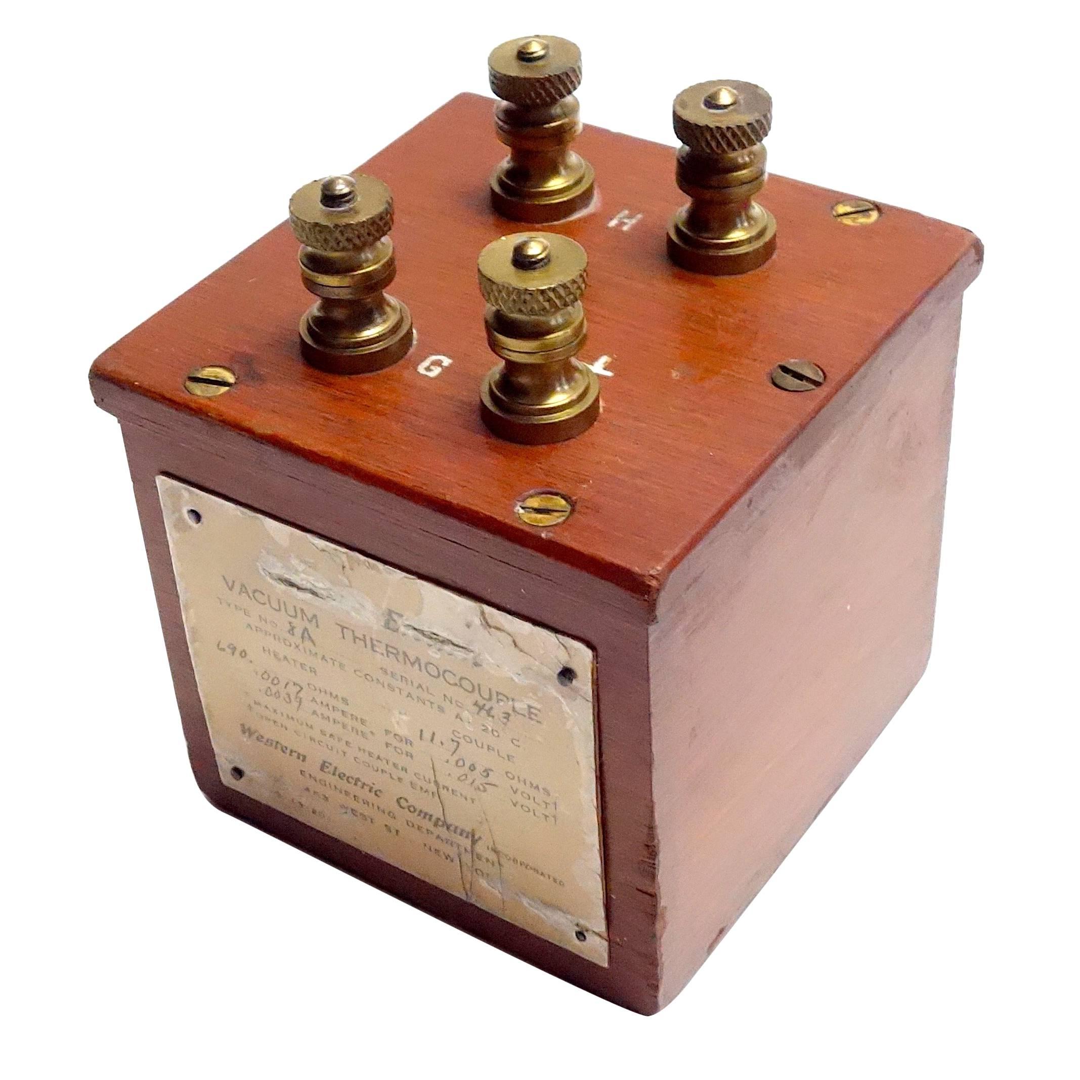 Vacuum Thermocouple Circa Early 20th Electrical Device, As Sculpture For Sale