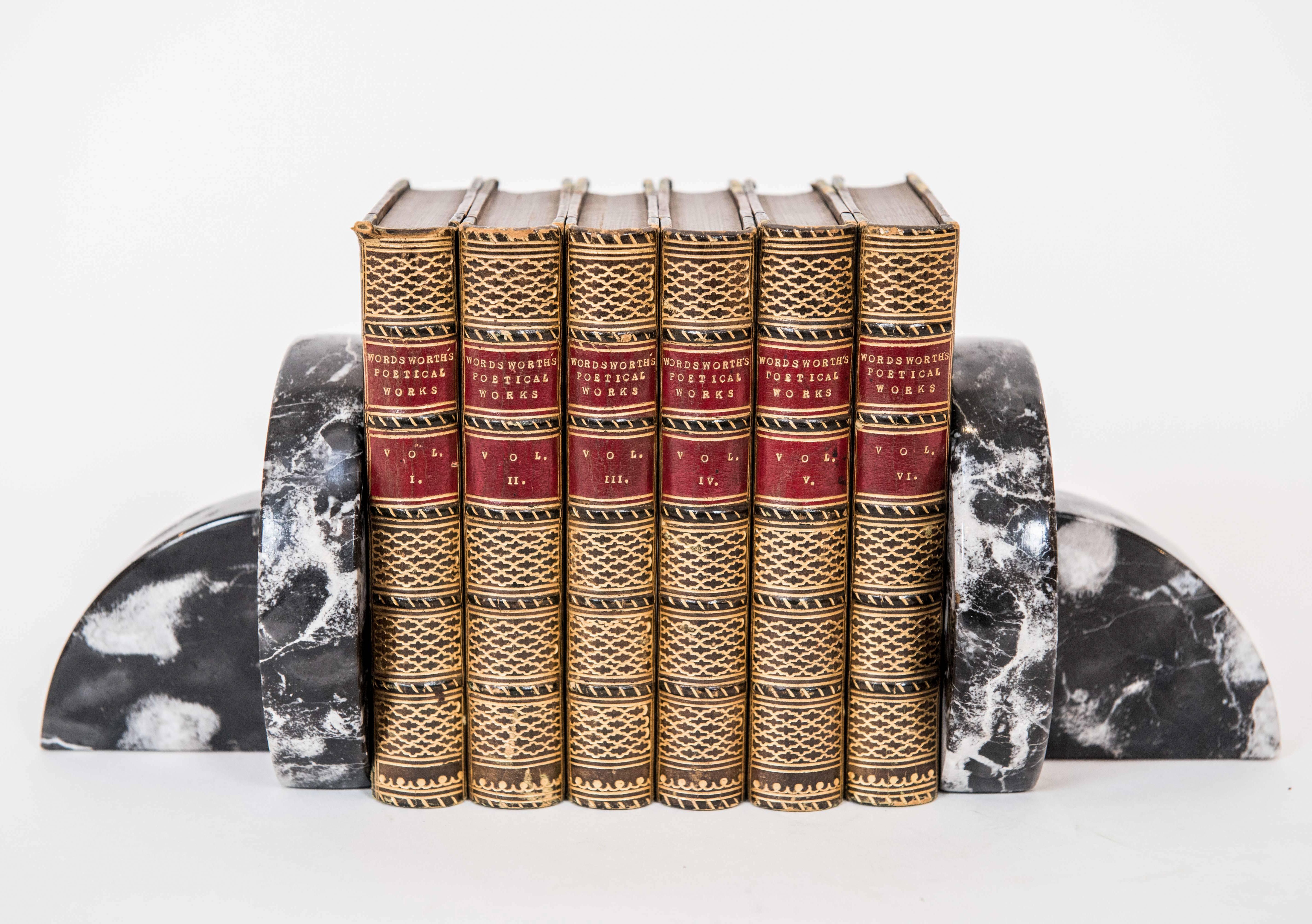 Poetical Works of William Wordsworth in Six Volumes, Leather, circa 1849 2