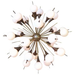 Modern Murano Opaque Glass Ball Sputnik Chandelier