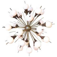 Modern Murano Opaque Glass Ball Sputnik Chandelier 10