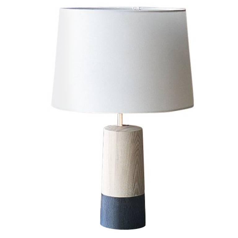 Solid Wood Table Lamp For Sale