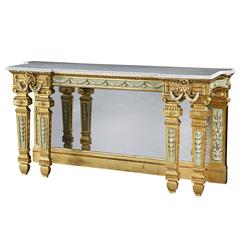Giltwood and Marble Console Table in the Manner of Robert Adam 8