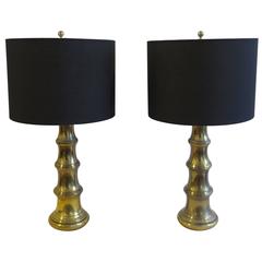 Pair of Brass Lamps by Stiffel 6