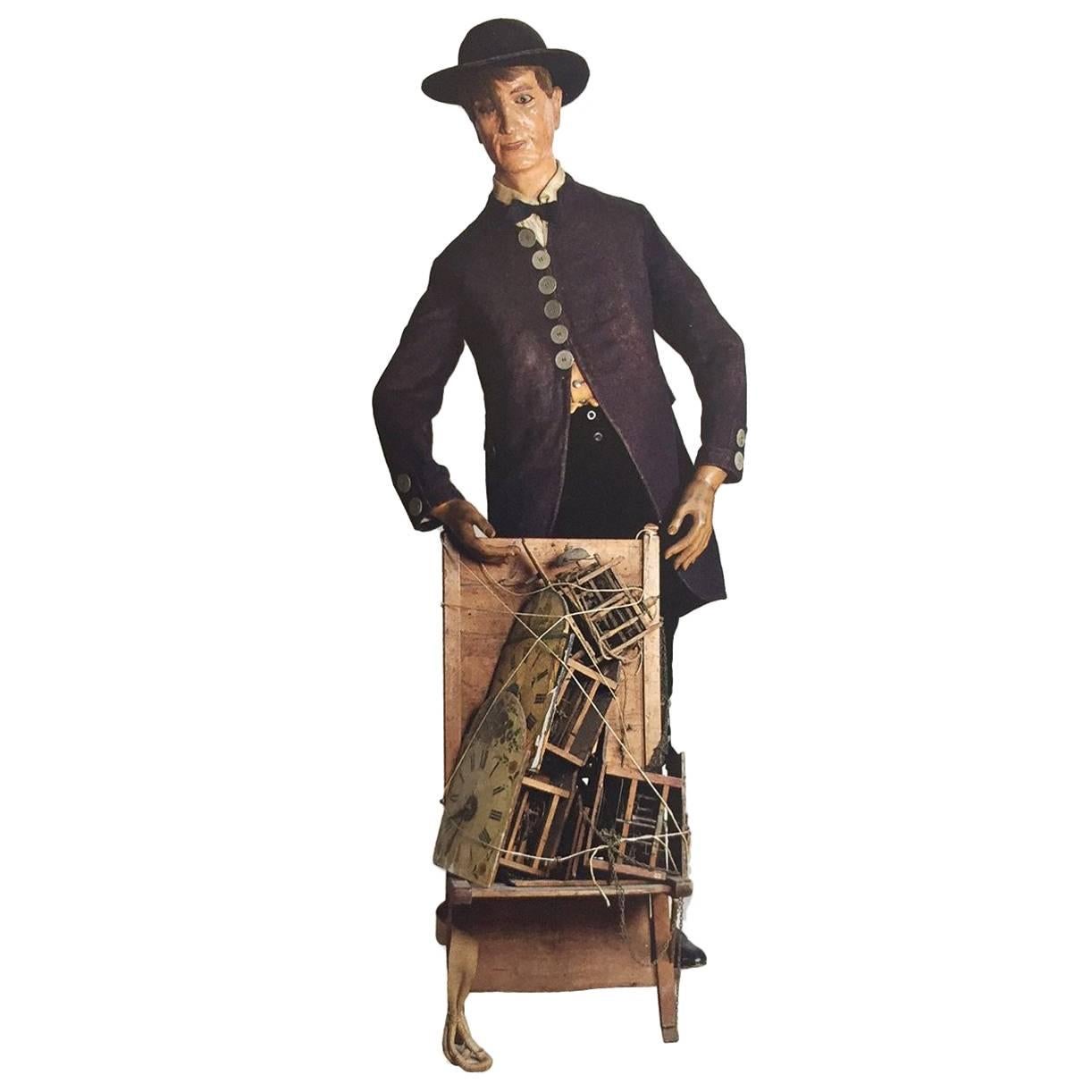 Original Lifesize Model of a 19th Century Clock Peddler Figure, circa 1880 For Sale