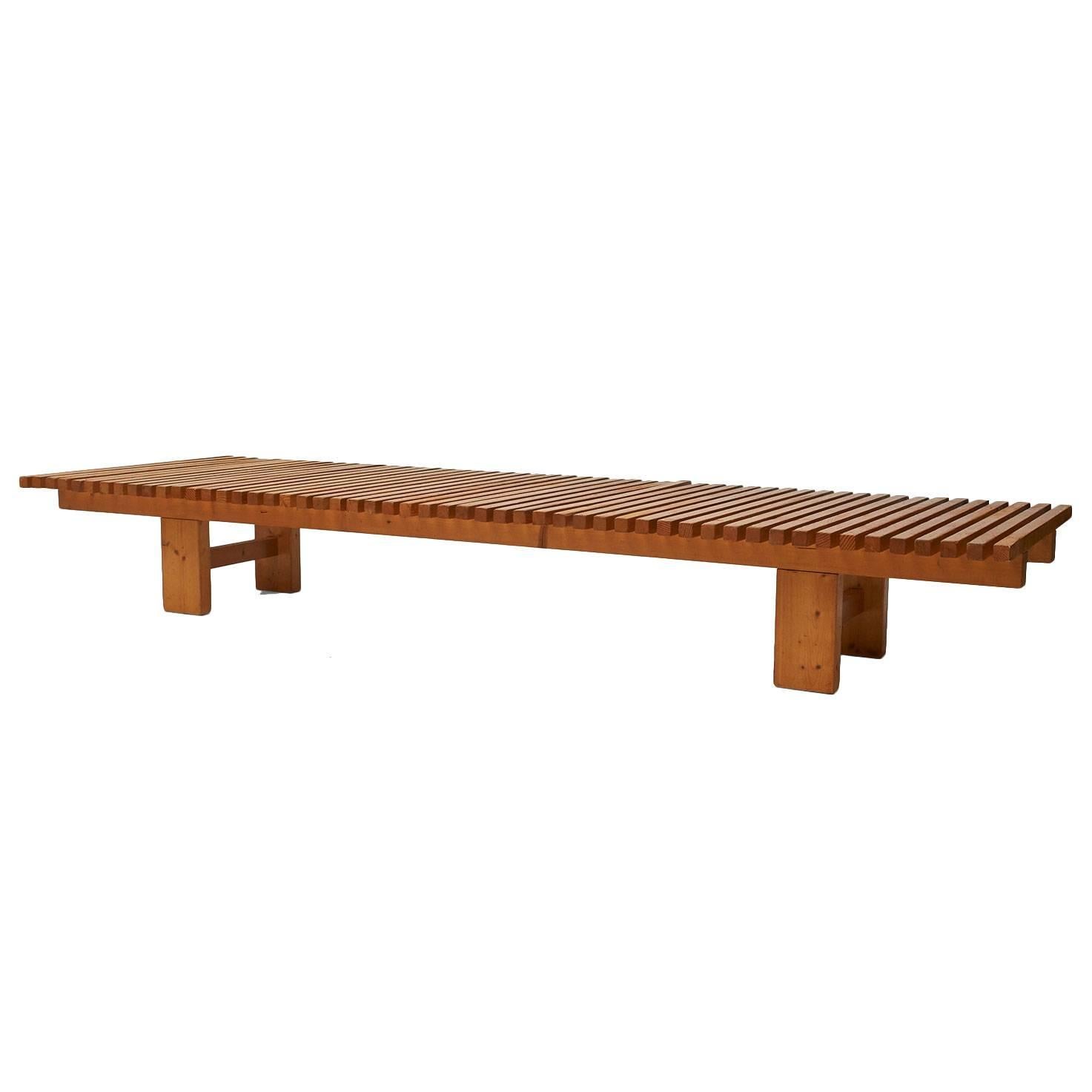 Bench in Pine by Charlotte Perriand