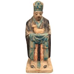 Important Ancient Chinese Zodiac Figure Holding a Dog, Ming Dynasty, 1368-1644 6