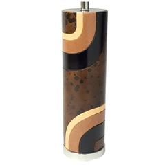 Massive Pierre Cardin Attributed Leather Table Lamp , 1970 , USA 10